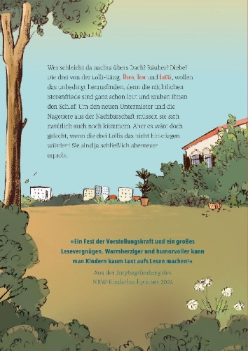 Buchcover und Innenansicht für das Buch: Die Lolli-Gäng jagt den Dieb