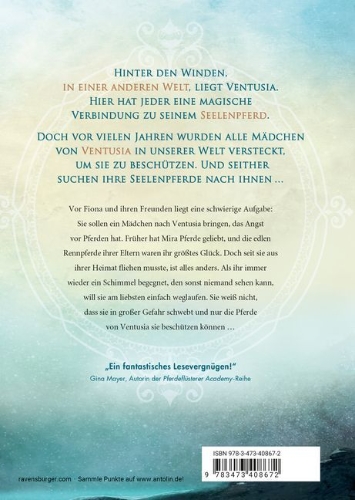 Buchcover und Innenansicht für das Buch: Die Seelenpferde von Ventusia, Band 2: Wüstentochter