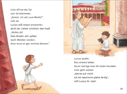 Buchcover und Innenansicht für das Buch: Leseprofis - Ritter, Römer, finstere Schurken, 2. Klasse (Doppelband)