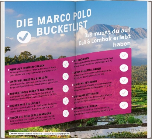Buchcover und Innenansicht für das Buch: MARCO POLO Reiseführer Bali, Lombok, Gilis