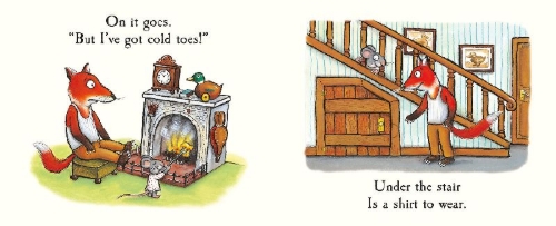 Buchcover und Innenansicht für das Buch: Tales from Acorn Wood: Fox's Socks