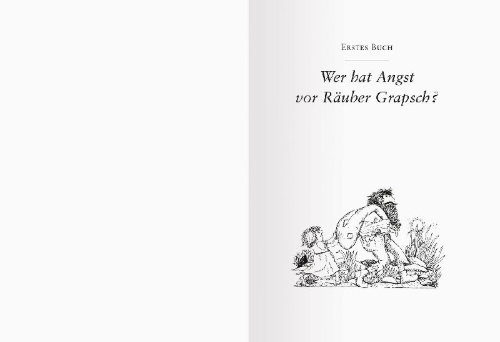 Buchcover und Innenansicht für das Buch: Das große Buch vom Räuber Grapsch. Sonderausgabe
