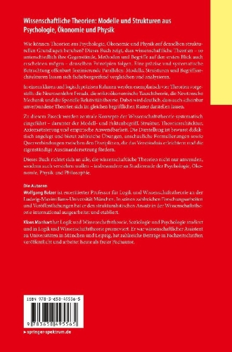 Buchcover und Innenansicht für das Buch: Wissenschaftliche Theorien: Modelle und Strukturen aus Psychologie, Ökonomie und Physik