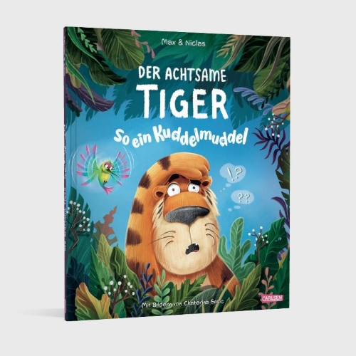 Buchcover und Innenansicht für das Buch: Der achtsame Tiger: So ein Kuddelmuddel