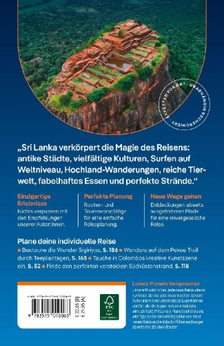 Buchcover und Innenansicht für das Buch: LONELY PLANET Reiseführer Sri Lanka