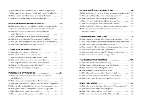 Buchcover und Innenansicht für das Buch: Clever gefragt, prompt gelöst - die 77 besten Fragen an ChatGPT & Co.