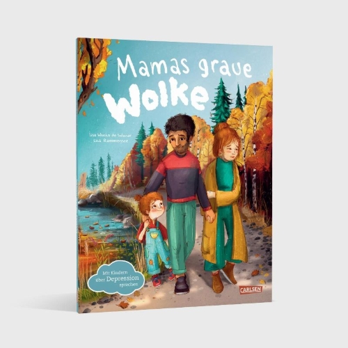 Buchcover und Innenansicht für das Buch: Mamas graue Wolke