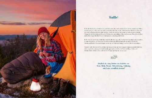 Buchcover und Innenansicht für das Buch: Fargerik - Farbenfrohe Strickideen aus Norwegen