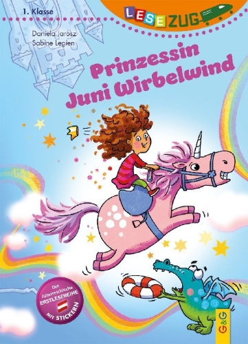 Buchcover und Innenansicht für das Buch: LESEZUG/1. Klasse: Prinzessin Juni Wirbelwind