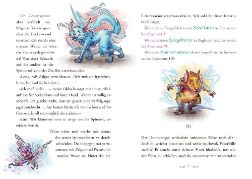 Buchcover und Innenansicht für das Buch: Zauberakademie Siebenstern - Finde DEINEN magischen Tiergefährten! (Zauberakademie Siebenstern, Bd. 2)