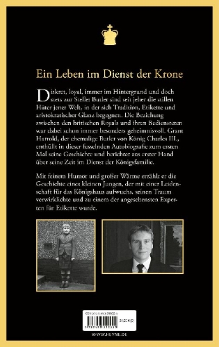 Buchcover und Innenansicht für das Buch: The Royal Butler