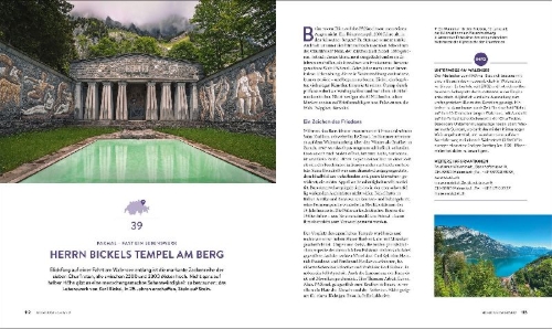 Buchcover und Innenansicht für das Buch: Secret Places Schweiz