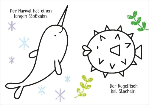Buchcover und Innenansicht für das Buch: Allererster Farbenzauber: Im Meer