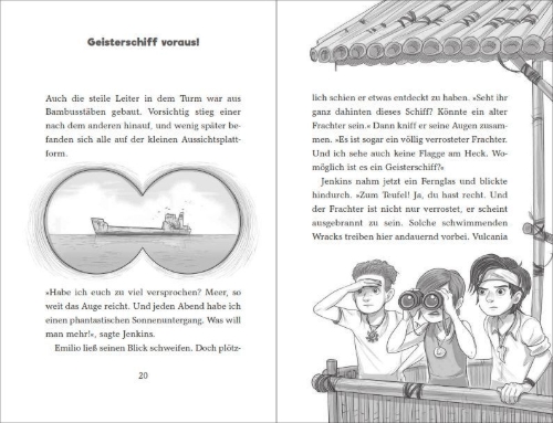 Buchcover und Innenansicht für das Buch: Rick Nautilus - Gefangen auf der Eiseninsel