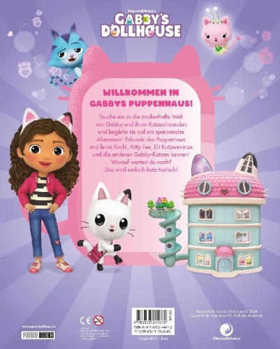 Buchcover und Innenansicht für das Buch: Welcome to Gabby's Dollhouse (With Headband)