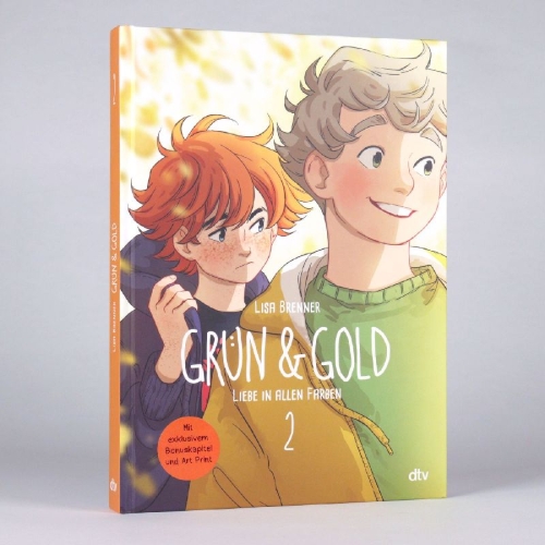 Buchcover und Innenansicht für das Buch: Grün & Gold - Liebe in allen Farben 2