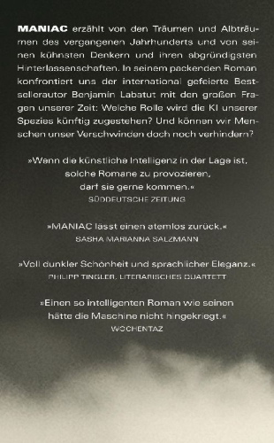 Buchcover und Innenansicht für das Buch: The MANIAC