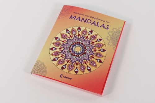 Buchcover und Innenansicht für das Buch: Harmonie und Entspannung mit Mandalas