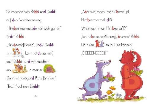 Buchcover und Innenansicht für das Buch: LESEZUG/Vor- und Mitlesen: Bobbi Bär und Doddi Dachs