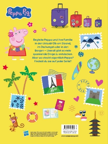 Buchcover und Innenansicht für das Buch: Where's Peppa on Holiday?