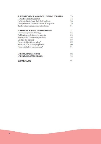 Buchcover und Innenansicht für das Buch: Alltagsqualität in Krippe & Kita
