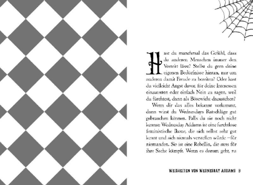 Buchcover und Innenansicht für das Buch: What Would Wednesday Do?