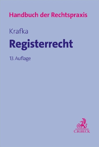 Buchcover und Innenansicht für das Buch: Registerrecht