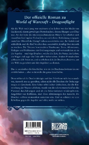 Buchcover und Innenansicht für das Buch: World of Warcraft: Dragonflight - War of the Scaleborn