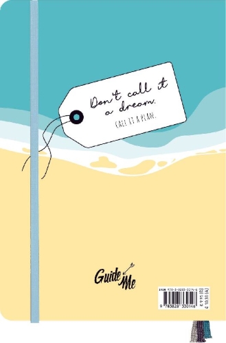 Buchcover und Innenansicht für das Buch: GuideMe Reisetagebuch Travel Diary "Flipflops"