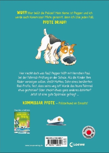Buchcover und Innenansicht für das Buch: Kommissar Pfote (Band 3) - Schnüffel-Einsatz auf dem Schulhof