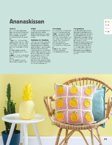Buchcover und Innenansicht für das Buch: 3D Granny Squares häkeln