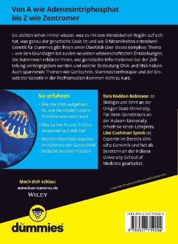Buchcover und Innenansicht für das Buch: Genetik für Dummies