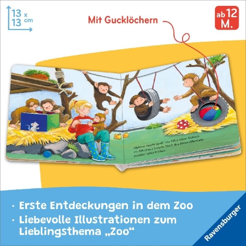 Buchcover und Innenansicht für das Buch: Mein Zoo Gucklochbuch