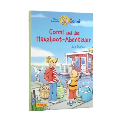 Buchcover und Innenansicht für das Buch: Conni Erzählbände 39: Conni und das Hausboot-Abenteuer