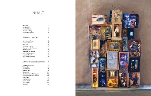 Buchcover und Innenansicht für das Buch: Magische Book Nooks