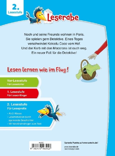Buchcover und Innenansicht für das Buch: Leserabe 2. Lesestufe - Auf heißer Spur - Die Detektive von Paris