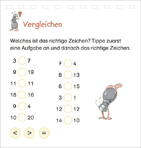 Buchcover und Innenansicht für das Buch: BOOKii Fit für Mathe Interaktiver Lernspaß 1. Klasse