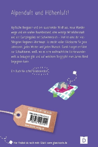 Buchcover und Innenansicht für das Buch: Glücksorte in Tirol