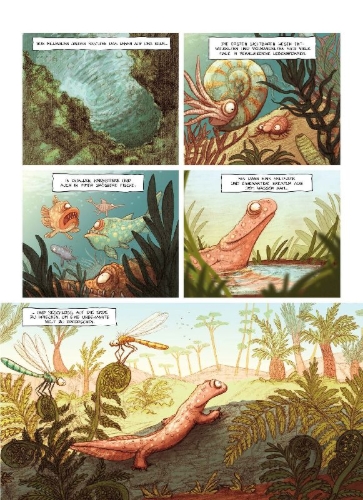 Buchcover und Innenansicht für das Buch: Dinodyssée 2