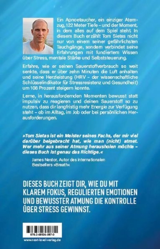 Buchcover und Innenansicht für das Buch: Deine Atmung ändert alles! - Spiegelbestseller von Tom Sietas, Atemtechniken gegen Stress, Resilienz & mentale Stärke aufbauen, Nervensystem regulieren, Fokus steigern, Leistungsfähigkeit im Alltag, Sport & Business verbessern