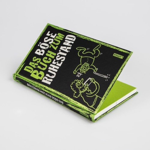 Buchcover und Innenansicht für das Buch: Das böse Buch zum Ruhestand