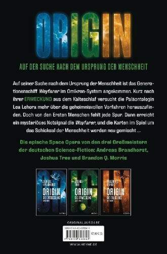 Buchcover und Innenansicht für das Buch: Origin - Die Erweckung