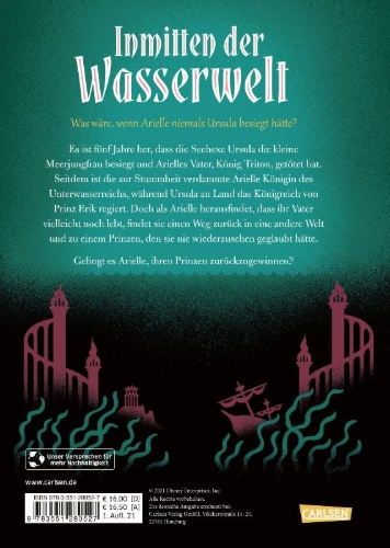 Buchcover und Innenansicht für das Buch: Disney. Twisted Tales: Inmitten der Wasserwelt (Arielle)