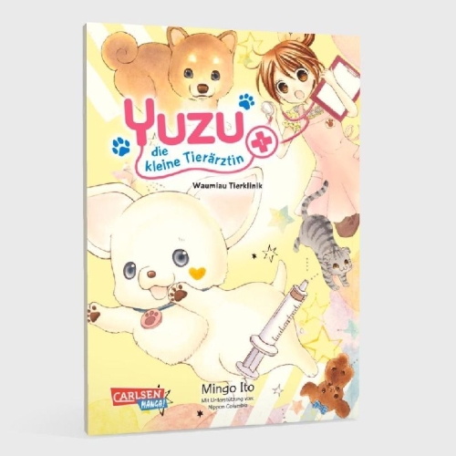 Buchcover und Innenansicht für das Buch: Yuzu no Dobutsu Karte
