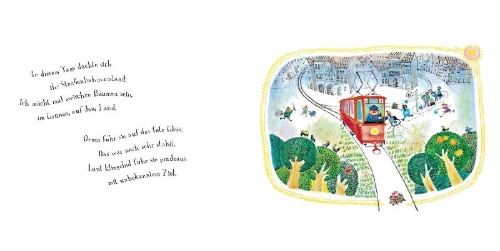 Buchcover und Innenansicht für das Buch: Die ganz besonders nette Straßenbahn