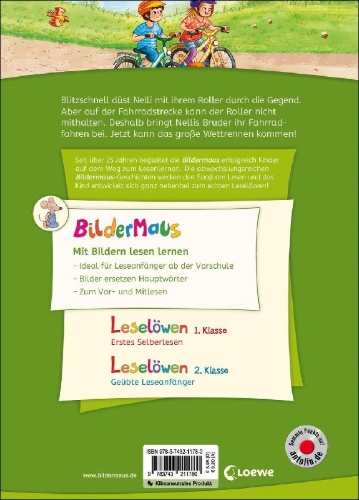 Buchcover und Innenansicht für das Buch: Bildermaus - Fahrradfahren macht Spaß