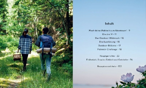 Buchcover und Innenansicht für das Buch: Nachhaltig Kochen für Unterwegs