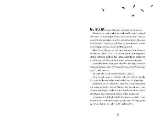 Buchcover und Innenansicht für das Buch: Ameisensommer