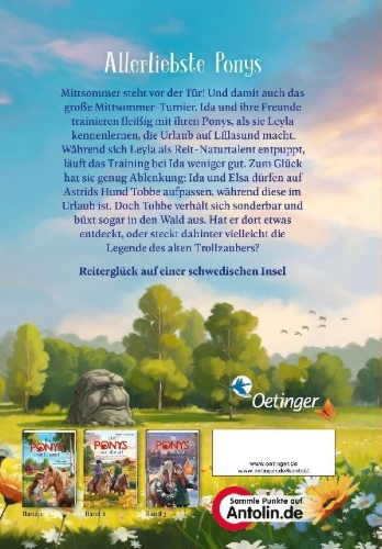Buchcover und Innenansicht für das Buch: Die Ponys von Lillasund 4. Das Mittsommer-Turnier
