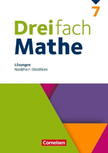 Buchcover und Innenansicht für das Buch: Dreifach Mathe 7. Schuljahr. Nordrhein-Westfalen - Lösungen zum Schülerbuch